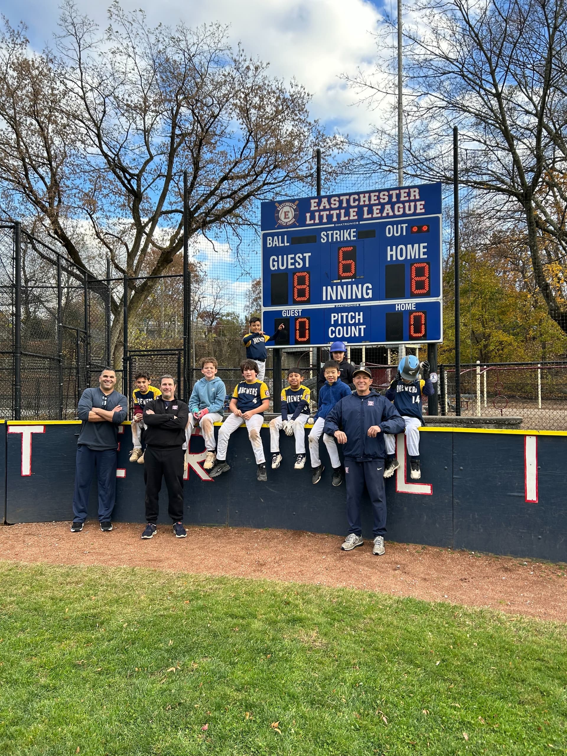 Fall baseball finale at Eastchester Little League with Biagio Maffettone.